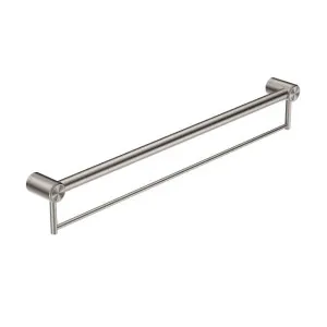 Nero Mecca Care 32mm Grab Rail With Towel Holder 900mm Brushed Nickel by Nero Tapware, a Towel Rails for sale on Style Sourcebook