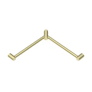 Nero Mecca Care 32mm Wrap Around Corner Grab Rail 600x600mm Brushed Gold by Nero Tapware, a Towel Rails for sale on Style Sourcebook