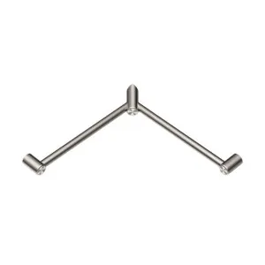 Nero Mecca Care 32mm Wrap Around Corner Grab Rail 600x600mm Brushed Nickel by Nero Tapware, a Towel Rails for sale on Style Sourcebook