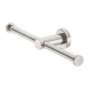 Nero Mecca Double Toilet Roll Holder Brushed Nickel by Nero Tapware, a Toilet Paper Holders for sale on Style Sourcebook