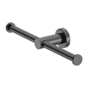 Nero Mecca Double Toilet Roll Holder Gun Metal by Nero Tapware, a Toilet Paper Holders for sale on Style Sourcebook