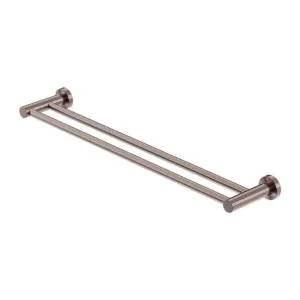 Nero Mecca Double Towel Rail 600mm Brushed Bronze by Nero Tapware, a Towel Rails for sale on Style Sourcebook
