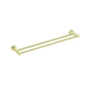 Nero Mecca Double Towel Rail 600mm Brushed Gold by Nero Tapware, a Towel Rails for sale on Style Sourcebook