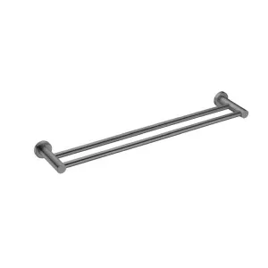 Nero Mecca Double Towel Rail 800mm Gun Metal by Nero Tapware, a Towel Rails for sale on Style Sourcebook