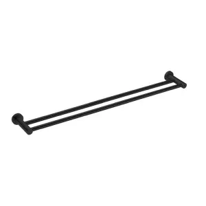 Nero Mecca Double Towel Rail 800mm Matte Black by Nero Tapware, a Towel Rails for sale on Style Sourcebook