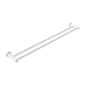Nero Mecca Double Towel Rail 800mm Matte White by Nero Tapware, a Towel Rails for sale on Style Sourcebook