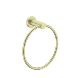 Nero Mecca Hand Towel Ring Brushed Gold by Nero Tapware, a Towel Rails for sale on Style Sourcebook