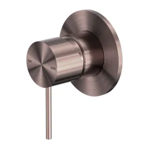Nero Mecca Shower Mixer 80mm Plate Brushed Bronze by Nero Tapware, a Bathroom Taps & Mixers for sale on Style Sourcebook