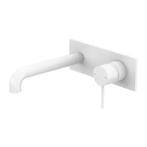 Nero Mecca Wall Basin/Bath Mixer 185mm Matte White by Nero Tapware, a Bathroom Taps & Mixers for sale on Style Sourcebook