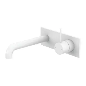 Nero Mecca Wall Basin/Bath Mixer Handle Up 120mm Matte White by Nero Tapware, a Bathroom Taps & Mixers for sale on Style Sourcebook