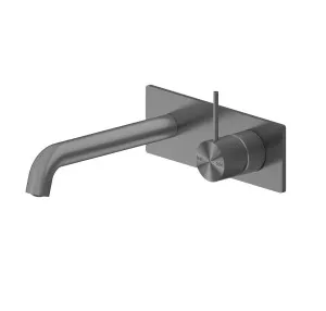 Nero Mecca Wall Basin/Bath Mixer Handle Up 185mm Gun Metal by Nero Tapware, a Bathroom Taps & Mixers for sale on Style Sourcebook