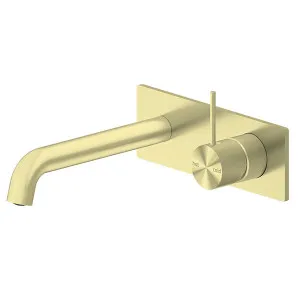 Nero Mecca Wall Basin/Bath Mixer Handle Up 230mm Brushed Gold by Nero Tapware, a Bathroom Taps & Mixers for sale on Style Sourcebook