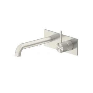 Nero Mecca Wall Basin/Bath Mixer Handle Up 230mm Brushed Nickel by Nero Tapware, a Bathroom Taps & Mixers for sale on Style Sourcebook