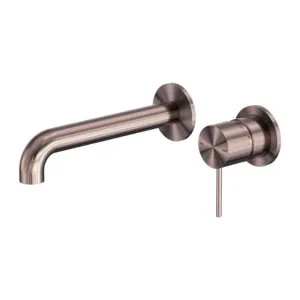 Nero Mecca Wall Basin/Bath Mixer Separate Back Plate 120mm Brushed Bronze by Nero Tapware, a Bathroom Taps & Mixers for sale on Style Sourcebook