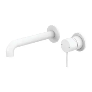 Nero Mecca Wall Basin/Bath Mixer Separate Back Plate 120mm Matte White by Nero Tapware, a Bathroom Taps & Mixers for sale on Style Sourcebook