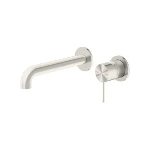 Nero Mecca Wall Basin/Bath Mixer Separate Back Plate 230mm Brushed Nickel by Nero Tapware, a Bathroom Taps & Mixers for sale on Style Sourcebook