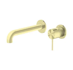 Nero Mecca Wall Basin/Bath Mixer Separate Back Plate 230mm Brushed Gold by Nero Tapware, a Bathroom Taps & Mixers for sale on Style Sourcebook