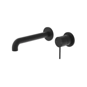 Nero Mecca Wall Basin/Bath Mixer Separate Back Plate 230mm Matte Black by Nero Tapware, a Bathroom Taps & Mixers for sale on Style Sourcebook