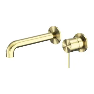 Nero Mecca Wall Basin/Bath Mixer Separate Back Plate 260mm Brushed Gold by Nero Tapware, a Bathroom Taps & Mixers for sale on Style Sourcebook