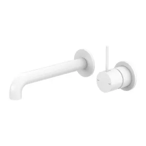 Nero Mecca Wall Basin/Bath Mixer Separate Back Plate Handle Up 160mm Matte White by Nero Tapware, a Bathroom Taps & Mixers for sale on Style Sourcebook