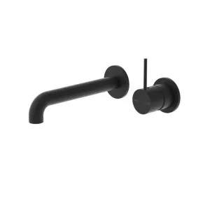 Nero Mecca Wall Basin/Bath Mixer Separate Back Plate Handle Up 230mm Matte Black by Nero Tapware, a Bathroom Taps & Mixers for sale on Style Sourcebook
