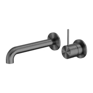 Nero Mecca Wall Basin/Bath Mixer Separate Back Plate Handle Up 260mm Gun Metal by Nero Tapware, a Bathroom Taps & Mixers for sale on Style Sourcebook