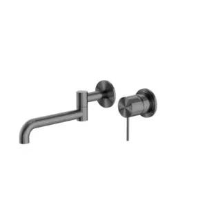 Nero Mecca Wall Basin/Bath Mixer Swivel Spout 225mm Gun Metal by Nero Tapware, a Bathroom Taps & Mixers for sale on Style Sourcebook