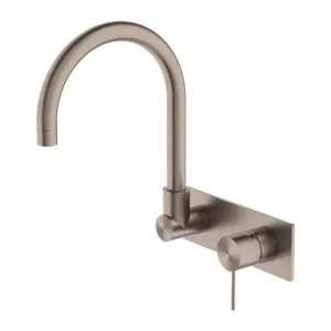 Nero Mecca Wall Basin/Bath Mixer Swivel Spout Brushed Bronze by Nero Tapware, a Bathroom Taps & Mixers for sale on Style Sourcebook