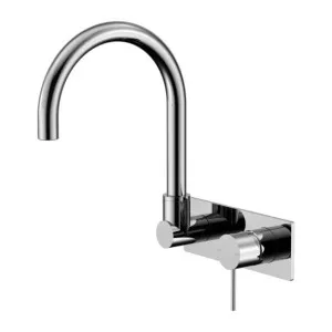 Nero Mecca Wall Basin/Bath Mixer Swivel Spout Chrome by Nero Tapware, a Bathroom Taps & Mixers for sale on Style Sourcebook