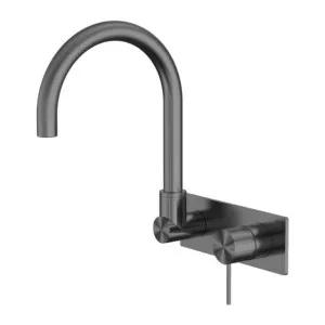 Nero Mecca Wall Basin/Bath Mixer Swivel Spout Gun Metal by Nero Tapware, a Bathroom Taps & Mixers for sale on Style Sourcebook