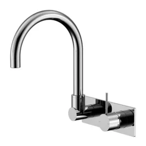 Nero Mecca Wall Basin/Bath Mixer Swivel Spout Handle Up Chrome by Nero Tapware, a Bathroom Taps & Mixers for sale on Style Sourcebook