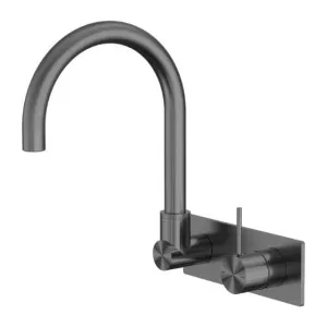Nero Mecca Wall Basin/Bath Mixer Swivel Spout Handle Up Gun Metal by Nero Tapware, a Bathroom Taps & Mixers for sale on Style Sourcebook