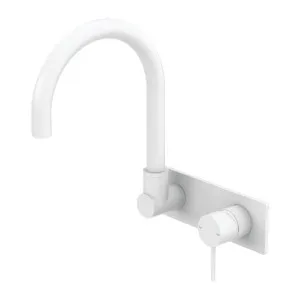 Nero Mecca Wall Basin/Bath Mixer Swivel Spout Matte White by Nero Tapware, a Bathroom Taps & Mixers for sale on Style Sourcebook