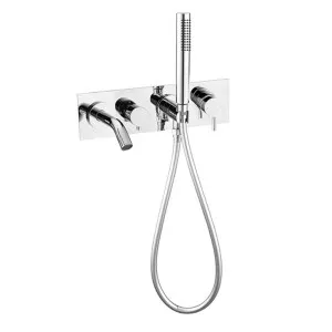 Nero Mecca Wall Mount Bath Mixer With Handshower Chrome by Nero Tapware, a Bathroom Taps & Mixers for sale on Style Sourcebook