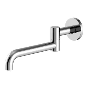 Nero Mecca Wall Mounted Swivel Basin/Bath Spout 225mm Chrome by Nero Tapware, a Bathroom Taps & Mixers for sale on Style Sourcebook