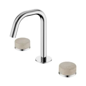 Nero Serenity Basin Set Edge Spout With Rome Travertine Handle Chrome by Nero Tapware, a Bathroom Taps & Mixers for sale on Style Sourcebook
