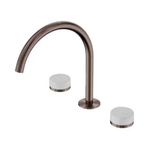 Nero Serenity Bath/Kitchen Set Arc Spout With Carrara Handle Brushed Bronze by Nero Tapware, a Bathroom Taps & Mixers for sale on Style Sourcebook