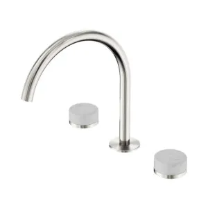 Nero Serenity Bath/Kitchen Set Arc Spout With Carrara Handle Brushed Nickel by Nero Tapware, a Bathroom Taps & Mixers for sale on Style Sourcebook