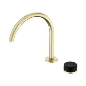 Nero Serenity Progressive Bath/Kitchen Mixer Arc Spout With Marquina Black Handle Brushed Gold by Nero Tapware, a Kitchen Taps & Mixers for sale on Style Sourcebook