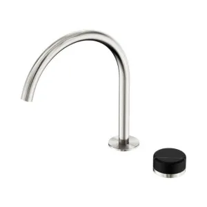 Nero Serenity Progressive Bath/Kitchen Mixer Arc Spout With Marquina Black Handle Brushed Nickel by Nero Tapware, a Kitchen Taps & Mixers for sale on Style Sourcebook