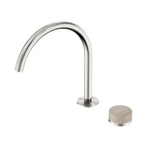 Nero Serenity Progressive Bath/Kitchen Mixer Arc Spout With Rome Travertine Handle Brushed Nickel by Nero Tapware, a Kitchen Taps & Mixers for sale on Style Sourcebook