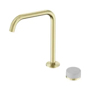 Nero Serenity Progressive Bath/Kitchen Mixer Edge Spout With Carrara Handle Brushed Gold by Nero Tapware, a Kitchen Taps & Mixers for sale on Style Sourcebook