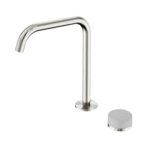 Nero Serenity Progressive Bath/Kitchen Mixer Edge Spout With Carrara Handle Brushed Nickel by Nero Tapware, a Kitchen Taps & Mixers for sale on Style Sourcebook