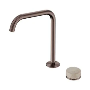 Nero Serenity Progressive Bath/Kitchen Mixer Edge Spout With Rome Travertine Handle Brushed Bronze by Nero Tapware, a Kitchen Taps & Mixers for sale on Style Sourcebook