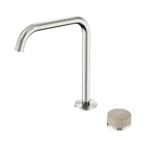 Nero Serenity Progressive Bath/Kitchen Mixer Edge Spout With Rome Travertine Handle Brushed Nickel by Nero Tapware, a Kitchen Taps & Mixers for sale on Style Sourcebook