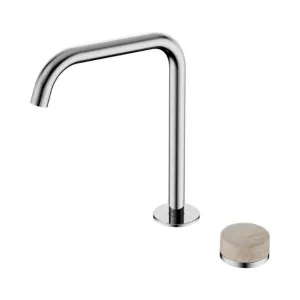 Nero Serenity Progressive Bath/Kitchen Mixer Edge Spout With Rome Travertine Handle Chrome by Nero Tapware, a Kitchen Taps & Mixers for sale on Style Sourcebook