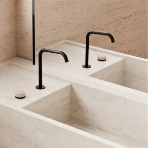 Nero Serenity Progressive Bath/Kitchen Mixer Edge Spout With Rome Travertine Handle Matte Black by Nero Tapware, a Kitchen Taps & Mixers for sale on Style Sourcebook