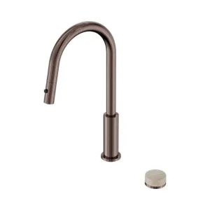 Nero Serenity Progressive Pull Out Kitchen Set With Rome Travertine Handle Brushed Bronze by Nero Tapware, a Kitchen Taps & Mixers for sale on Style Sourcebook
