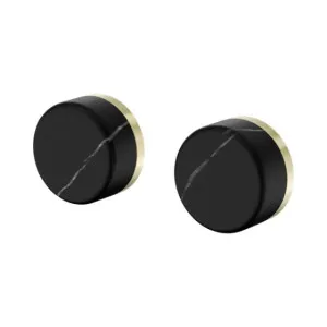 Nero Serenity Wall Top Assembly With Marquina Black Handle Brushed Gold by Nero Tapware, a Bathroom Taps & Mixers for sale on Style Sourcebook