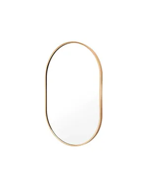 Gold Wall Mirror Oval Aluminum Frame 50cm / 45cm 45cm x 100cm by Luxe Mirrors, a Mirrors for sale on Style Sourcebook